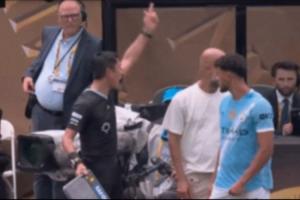 不慣著！馬寧場邊與瓜迪奧拉激烈交涉，揮手示意你給我回去！