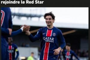 隊報：巴黎19歲小將科迪耶將加盟法乙紅星，簽約3年