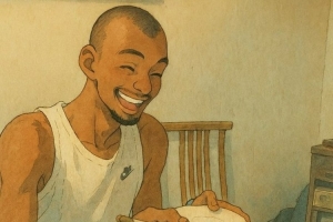 吉普力風(fēng)格生成??文班亞馬在嵩山吃水席 笑容滿面大快朵頤??