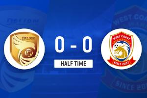 半場-大連鯤城0-0青島西海岸 劉小龍遠(yuǎn)射造險(xiǎn)宋琛抽射中柱