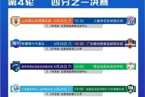 喀什杯青年邀請賽1/4決賽對陣：泰山vs申花，新疆喀什vs梅州客家