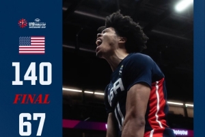 統(tǒng)治力??美國U19男籃73分狂勝約旦 單場31斷等數(shù)據(jù)刷新賽事紀錄
