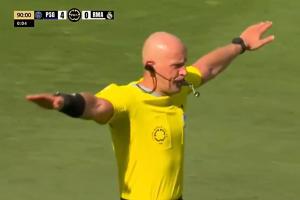 結(jié)束！巴黎4-0皇馬主裁沒有給任何補時，到點直接吹響終場哨