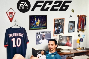 神還原！FC26終極版封面：伊布手捧偶像大羅的書，墻上貼大羅海報(bào)