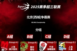 2025賽季超三聯(lián)賽北京（西城）爭霸賽分組及賽程發(fā)布！