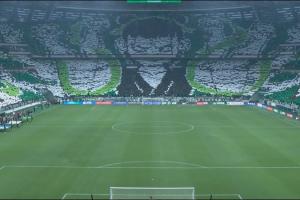 震撼！京滬德比賽前工體巨型TIFO：主角為哪吒，文字北京城！