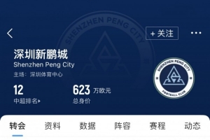 新鵬城夏窗匯總：英超舊將韋斯利加盟，卡爾采夫租借轉(zhuǎn)正