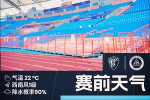 請(qǐng)隨深圳新鵬城奔赴客場(chǎng)的球迷朋友注意防雨保暖，攜帶雨衣