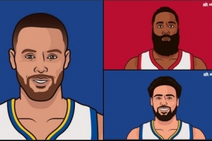 NBA歷史單月三分命中數(shù)紀(jì)錄：庫(kù)里96個(gè)遙遙領(lǐng)先 哈登第2&克萊第3