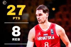 世界杯歐洲區(qū)預(yù)選賽克羅地亞大勝挪威 海佐尼亞27+8 薩里奇10分