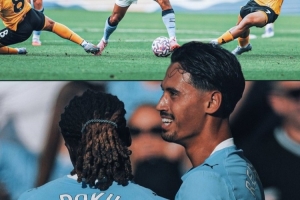 繼2011年阿圭羅之后，賴因德斯是第二位在英超首秀傳射的曼城球員