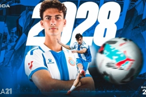 官方：西班牙人與22歲邊鋒安東尼烏-羅卡續(xù)約至2028年