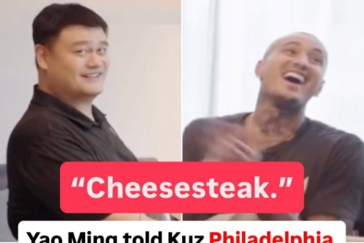 庫茲馬：最喜歡的美國城市？姚明：費城 因為牛肉奶酪三明治??
